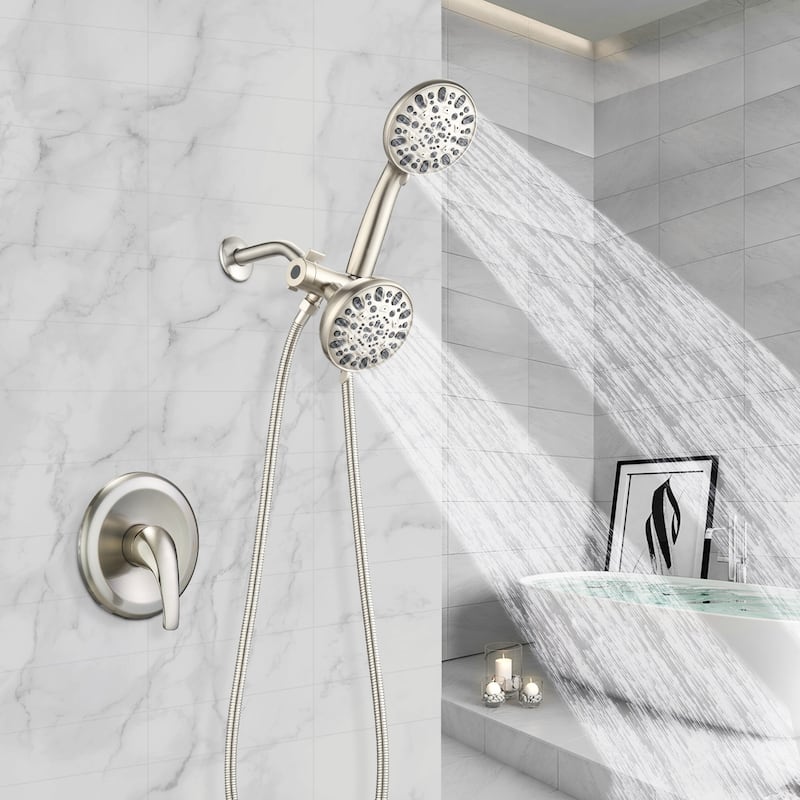 YASINU Dual 2 in 1 Shower Faucet Set with Valve Shower System Kit