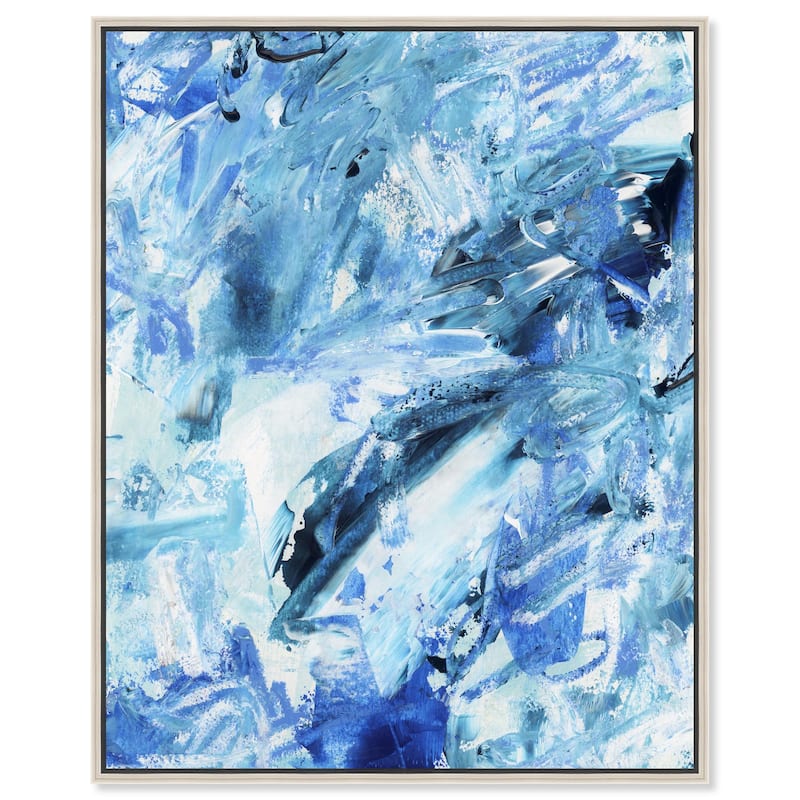 Impasto Blues Canvas by Art Remedy - Silver - 20" x 24"