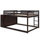 preview thumbnail 26 of 25, Full over Full Wooden Bunk Bed with Storage Drawers and Shelves