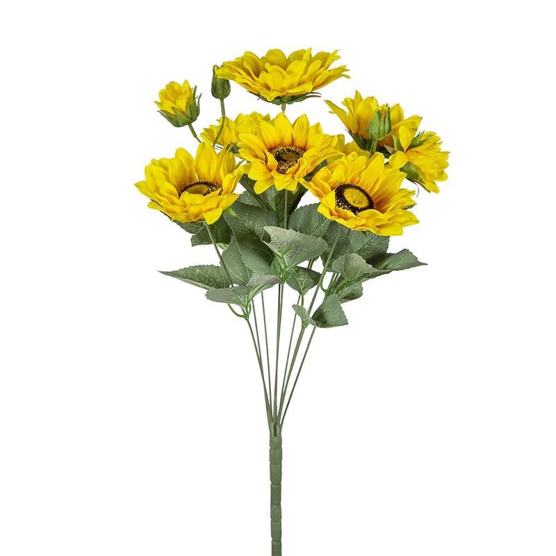 4 Pack Artificial Sunflower BushX9, Artificial Flowers