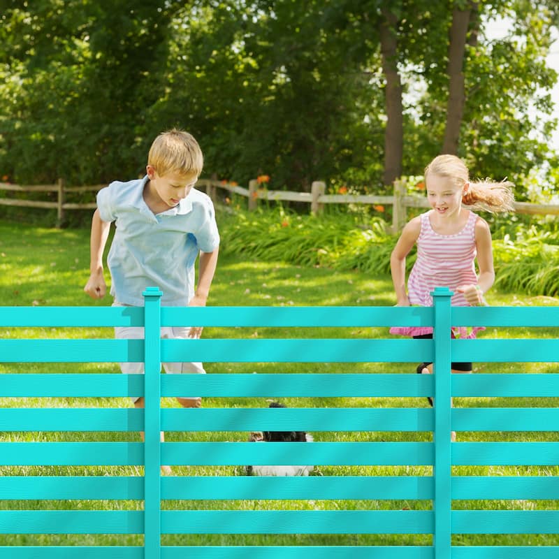 2,4-Panel Courtyard Privacy Fence Without Digging Pits, Easy To Set Up, No Damage To The Ground - 39.3 in. W x 35.6 in. H