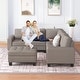 preview thumbnail 7 of 21, Sectional Corner Sofa L-shape Couch Space Saving with Storage Ottoman & Cup Holders Design for Large Space Dorm Apartment