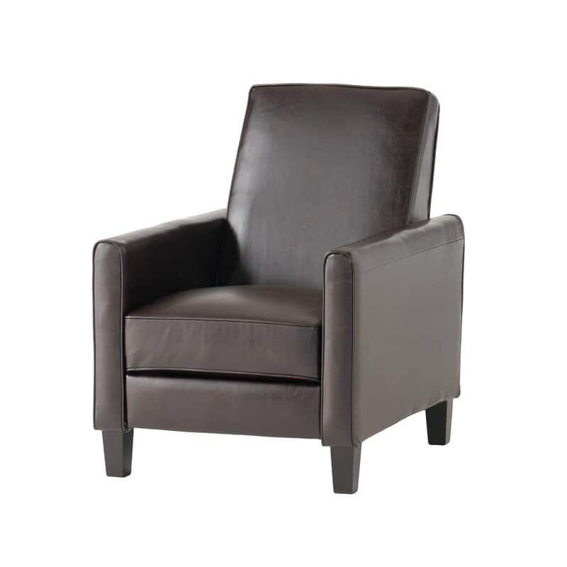 Pushback Recliner Chair, Fax Leather Armchair Push Back Accent Chair for Living Room, Home Theater Single Sofa Club Chair