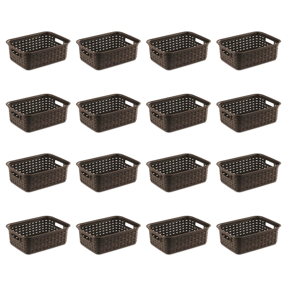 BINO, Plastic Storage Baskets Small - Black, THE STABLE COLLECTION, Multi-Use Storage, Rectangular Cabinet Organizer, Baskets For Organizing  with Handles, Home Office Organization and Storage