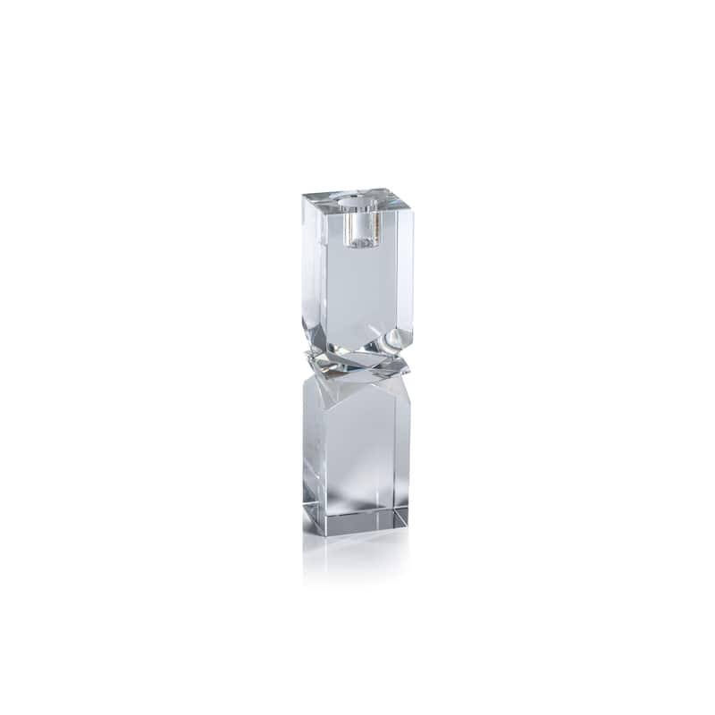 Verdun Artistry Crystal Glass Candlestick - Large - Plain Clear