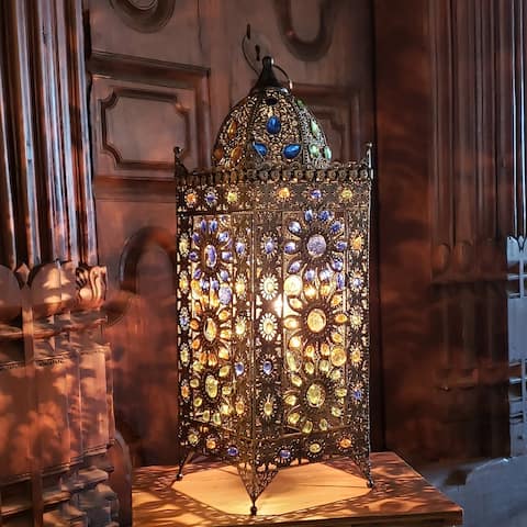 Gracewood Hollow Ellams 24-inch Jeweled Turkish Table Lamp
