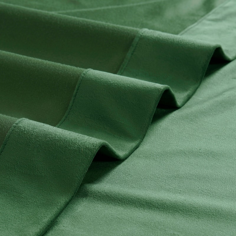 Exclusive Fabrics Basic Deluxe Velvet Room Darkening Curtain Pair - 2 Panels Window Curtains