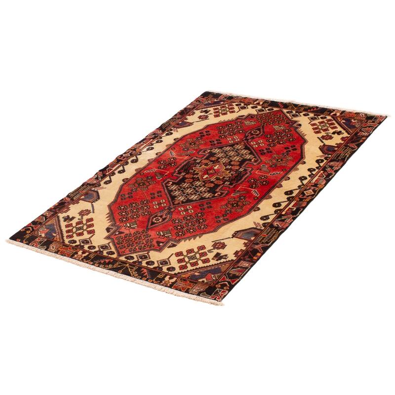 ECARPETGALLERY Hand-knotted Anadol Red Wool Rug - 4'3 x 6'4