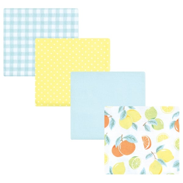 slide 1 of 1, Hudson Baby Infant Girl Cotton Poly Flannel Receiving Blankets, Citrus Mint, One Size - Citrus Mint - One Size One Size - Citrus Mint