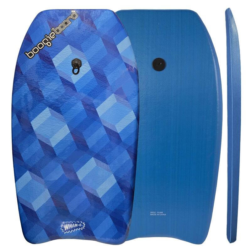Wham-O 33" Body Board for Beach, Lightweight Boogie Boards with EPS Core, Fiber Clad Bodyboard with Wrist Leash - Blue - 33 inches
