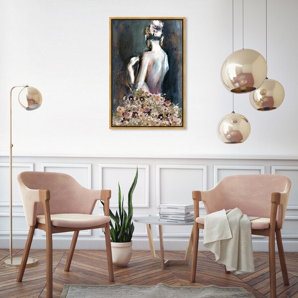 Oliver Gal 'Thinking About You' People and Portraits Blue Wall Art