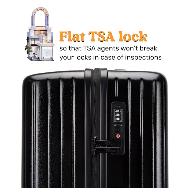 Miami CarryOn Ocean Polycarbonate 2 Piece Spinner Luggage Set