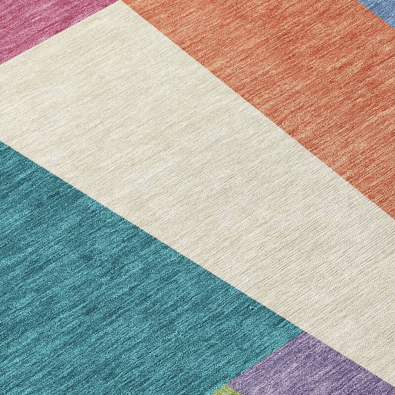 Machine Washable Indoor/ Outdoor Contemporary Jolie Chantille Rug