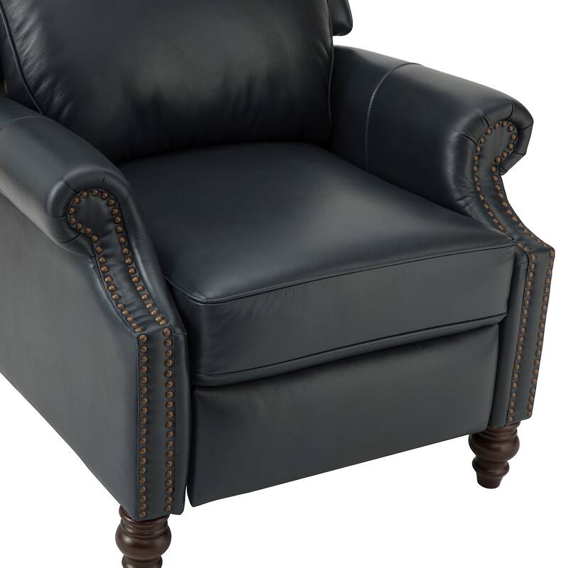 Noemon Genuine Leather Recliner with Nailhead Trims by HULALA HOME (Set of 2)
