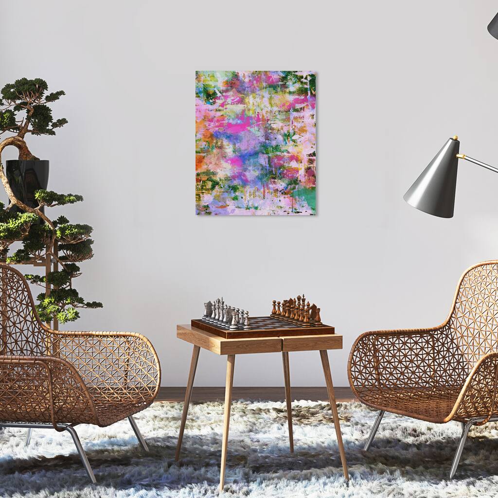 Wynwood Studio Abstract Daverro Due Purple and Light Purple Modern & Contemporary Wall Art Canvas Print