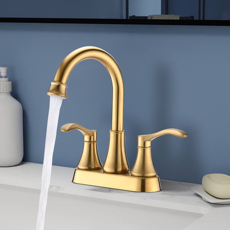 Topcraft Two Handle Bathroom Sink Faucet with Pop-Up Drainer