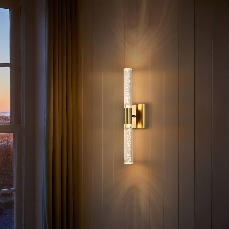 Starsky 2-Light 3000K Integrated LED Vanity Light Modern Linear Wall Sconce