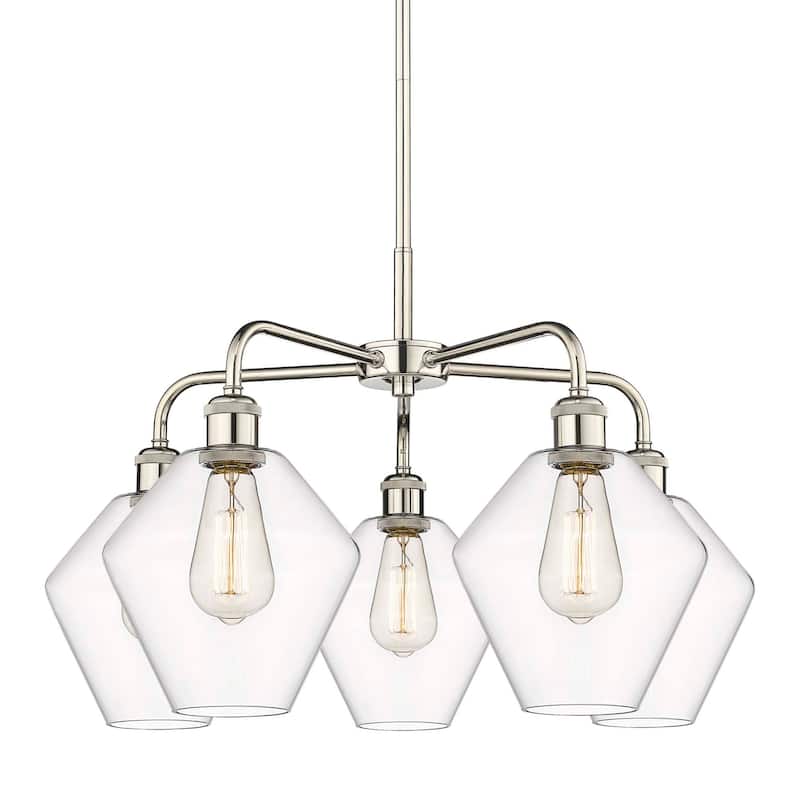 Innovations Lighting 516-5CR-17-26 Cindyrella Chandelier Cindyrella 5 - Polished Nickel / Clear