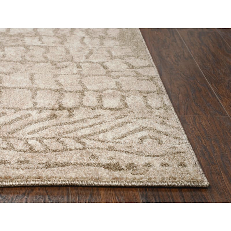 Alora Decor Venice Ivory, Beige, and Brown Abstract Rug