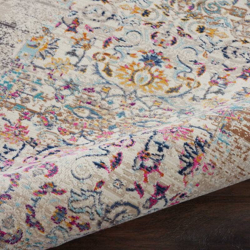 HomeRootsFloral Transitional Rectangle Area Rug - 48' X '24' X '0.5