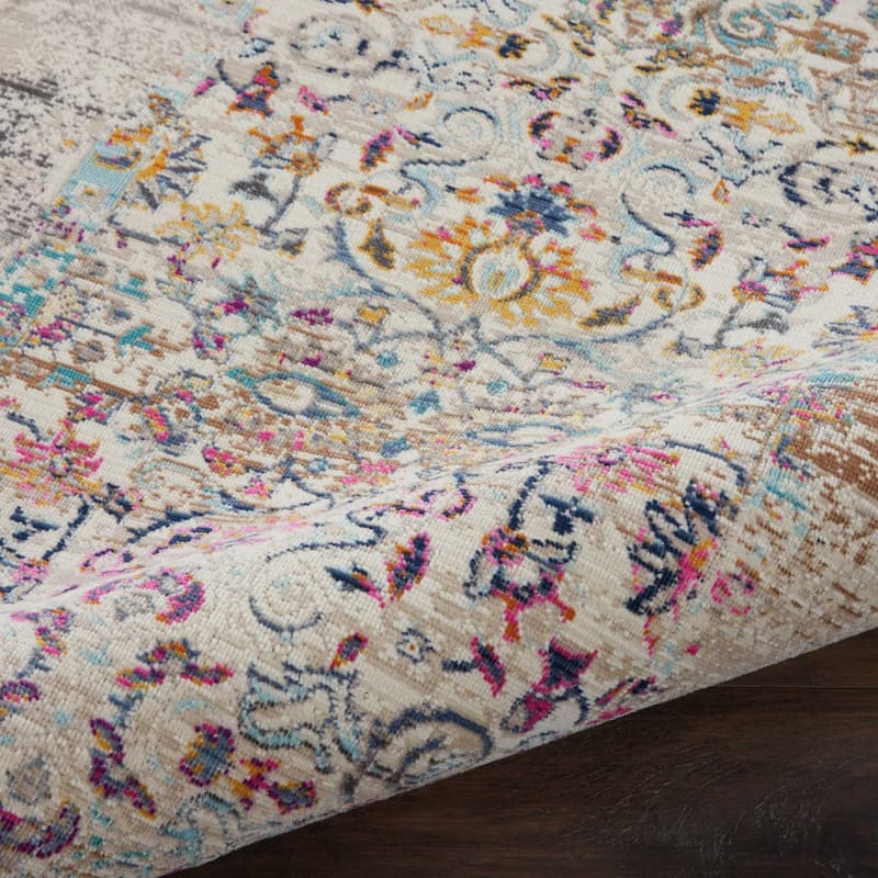 HomeRootsFloral Transitional Runner Area Rug - 72' X '24' X '0.5