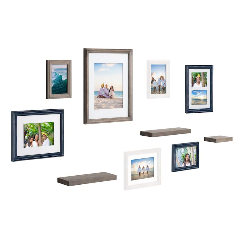 Kate and Laurel Bordeaux Gallery Wall Frame And Shelf Kit