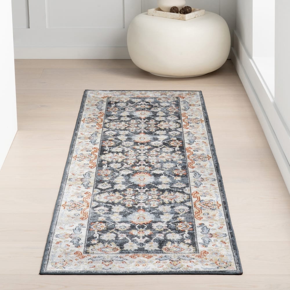 Nuloom Breigh Medallion Bordered Machine Washable Area Rug