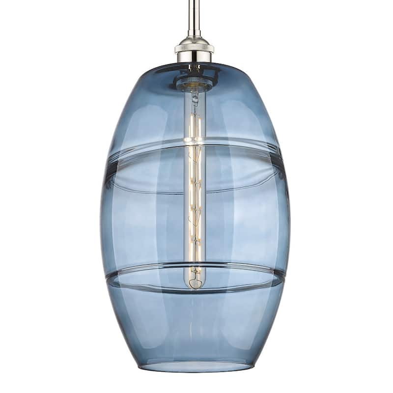 Innovations Lighting 616-1S 18 10 Vaz Pendant Vaz 10" Wide Mini - Polished Nickel / Princess Blue