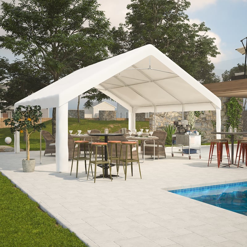 GDFStudio - Nashua Waterproof Event Protection Outdoor Gazebo Pavilion Shelter Tent
