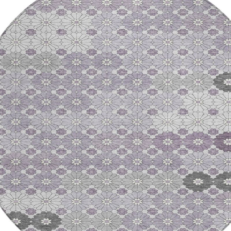 HomeRoots Floral Modern Rectangle Outdoor Rug