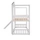 preview thumbnail 8 of 7, Twin over Twin House Bunk Bed with Convertible Slide and Ladder