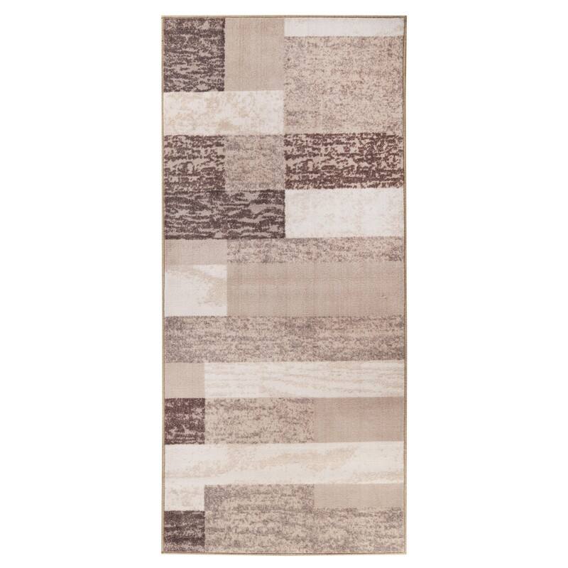 Superior Rockwood Modern Geometric Washable Indoor Runner or Area Rug