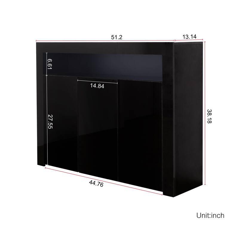 Sideboard Storage Cabinet Modern Kitchen Unit Cupboard Buffet Wooden Storage Display Cabinet TV Stand