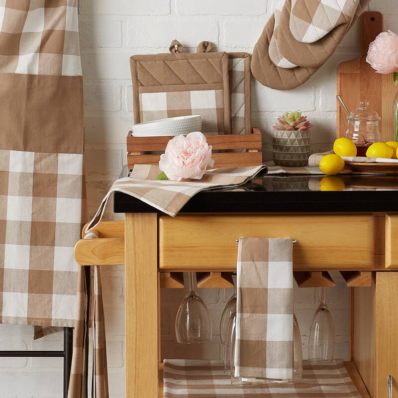 DII Vintage Red Buffalo Check Dishtowel (Set of 3)