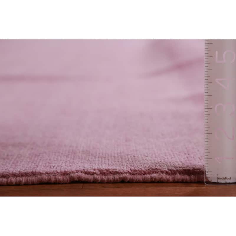 Hand Knotted Oriental 100% Wool Carpet Modern Solid Purples Gabbeh Area Rug - 13' 11'' X 10' 3''