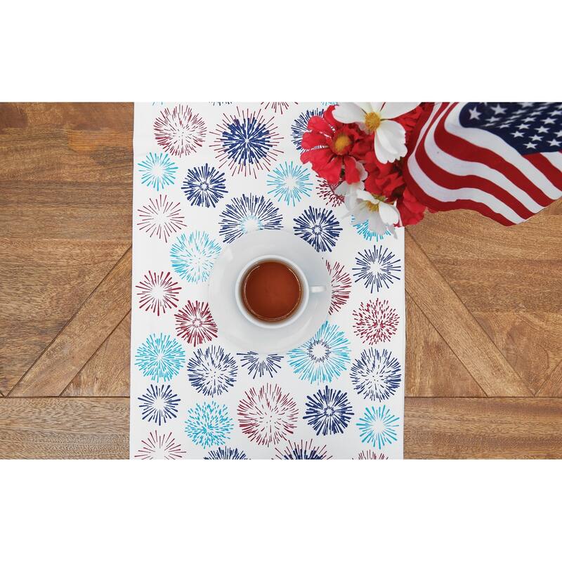 Firework Sparkle July 4th Placemat Set of 6 - Blue