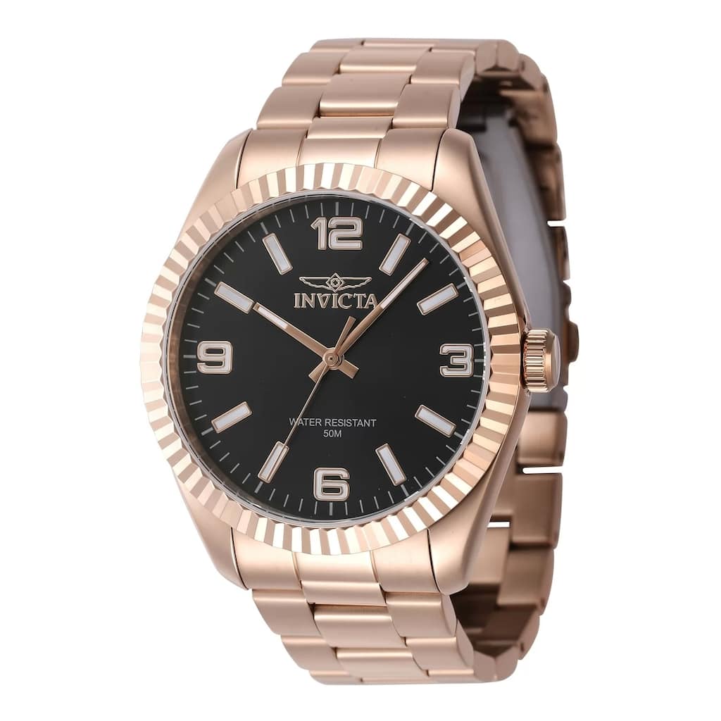 Invicta Men's 47461 Specialty Quartz 3 Hand Black Dial Watch