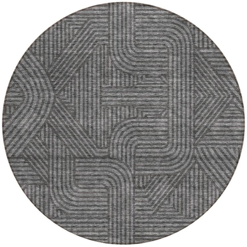 HomeRoots Abstract Transitional Rectangle Outdoor Rug