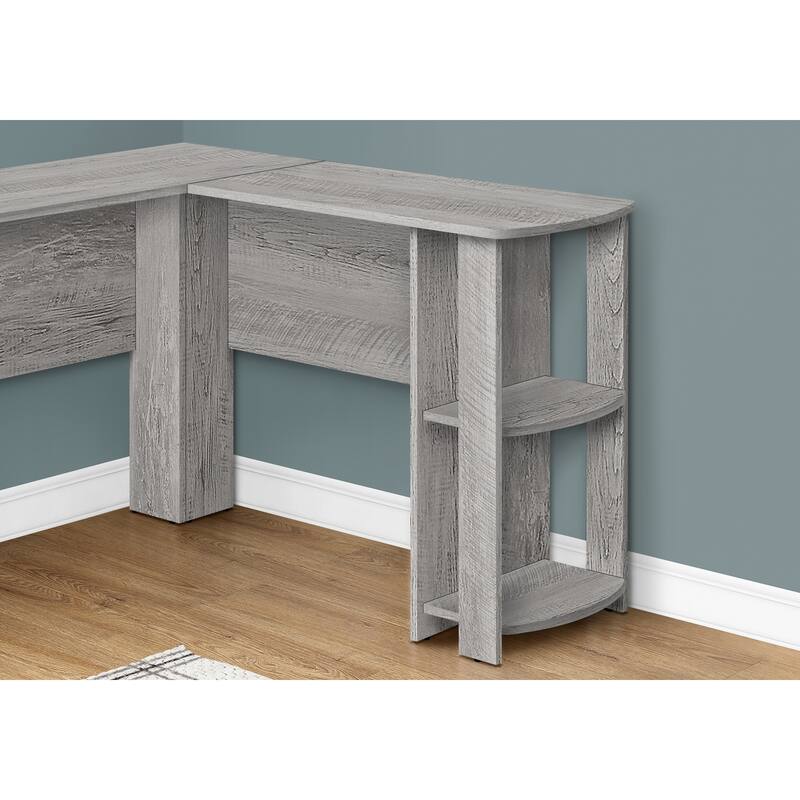 Contemporary 48" L-Shaped Desk with Open & Closed Storage, Space-Saving Corner Desk for Work & Laptop