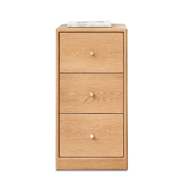 Solid Oak Bedside Table Storage for Living Room Bed Bath