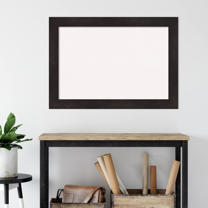 Furniture Espresso Framed White Corkboard Bulletin Board