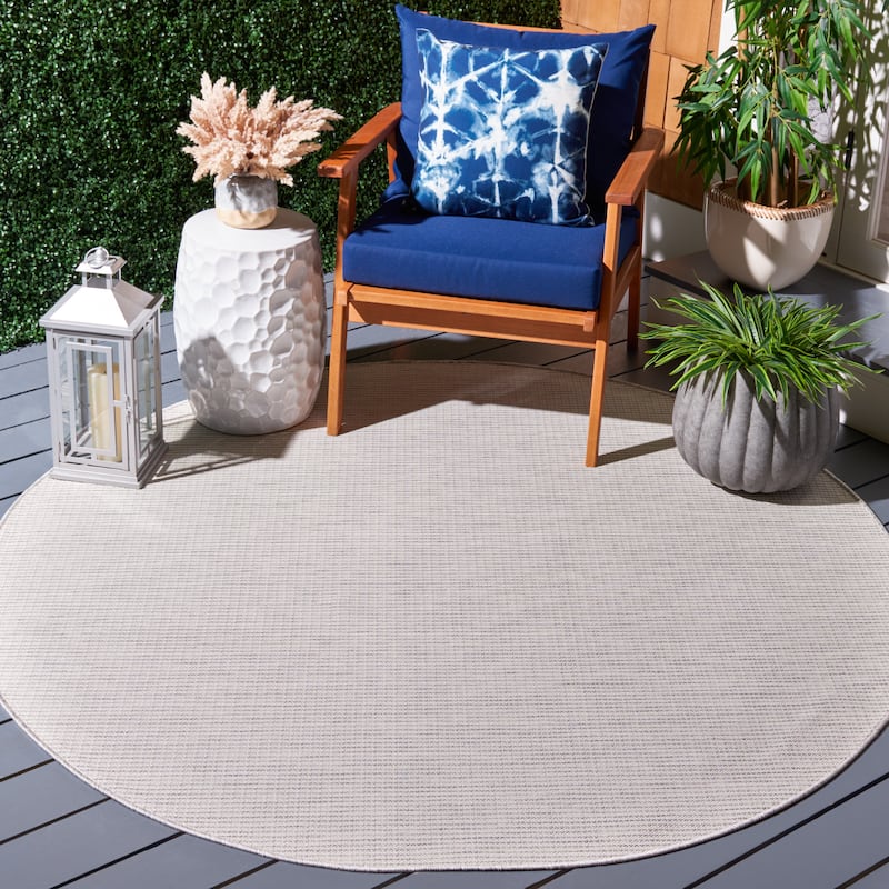 Martha Stewart by SAFAVIEH Silvestra Indoor/ Outdoor Rug - 6'5" Round - Ivory