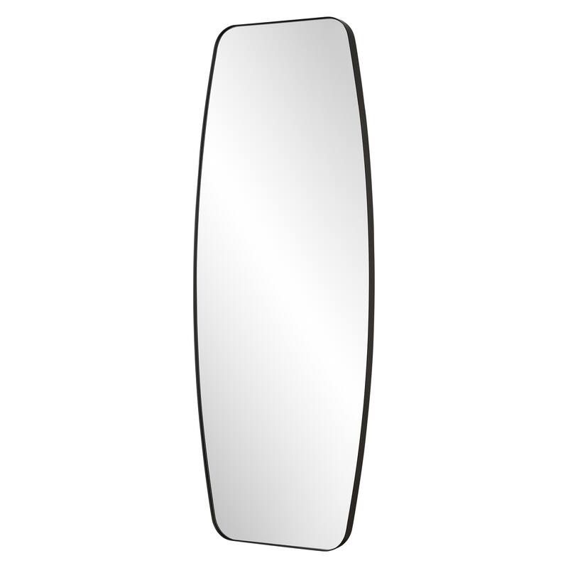 Uttermost Caspian Curved Black Dressing Mirror - 71.875'' H X 27.75'' W X 2'' D