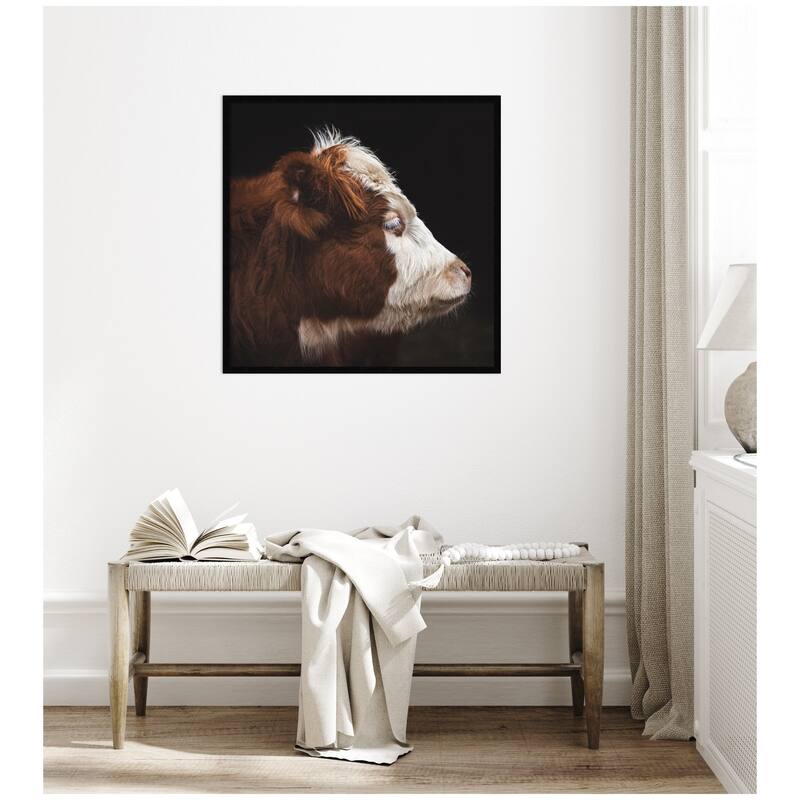 Kate and Laurel Cow Profile by Emiko and Mark Franzen F2 Images Framed Wall Art Print