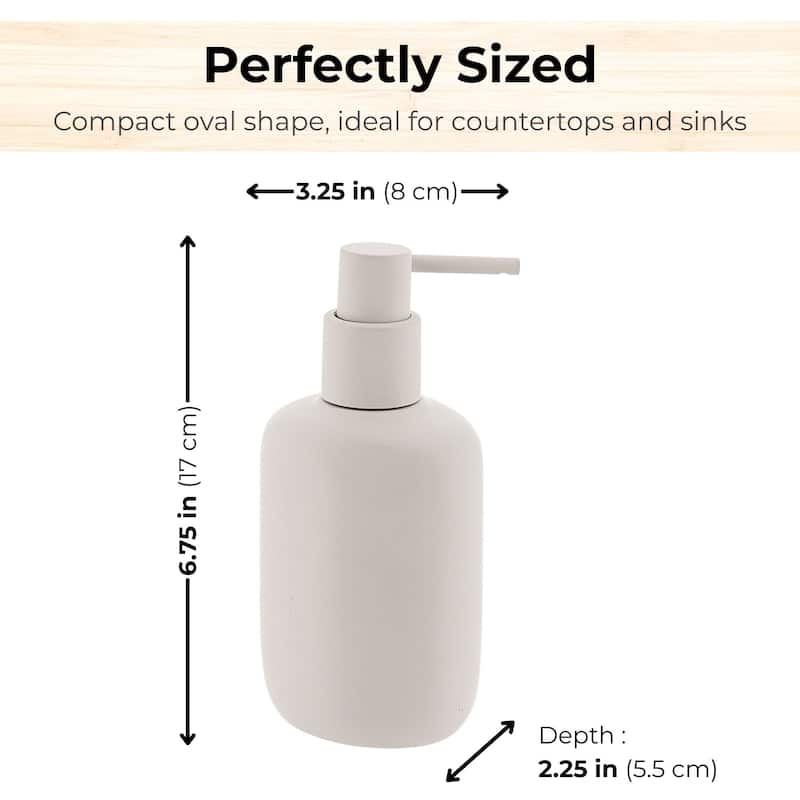 Oval Soap Dispenser - 3.25 L x 2.25 W x 6.75 H