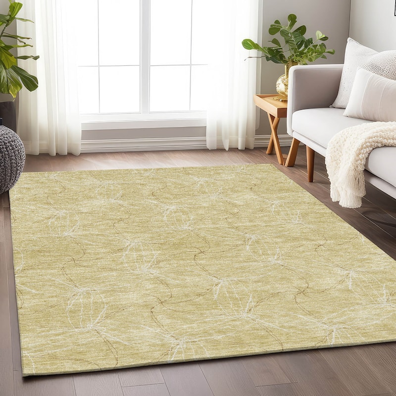 Premium Washable Super Soft Modern Symphony Mayfield Rug - Wheat - 8' x 10'