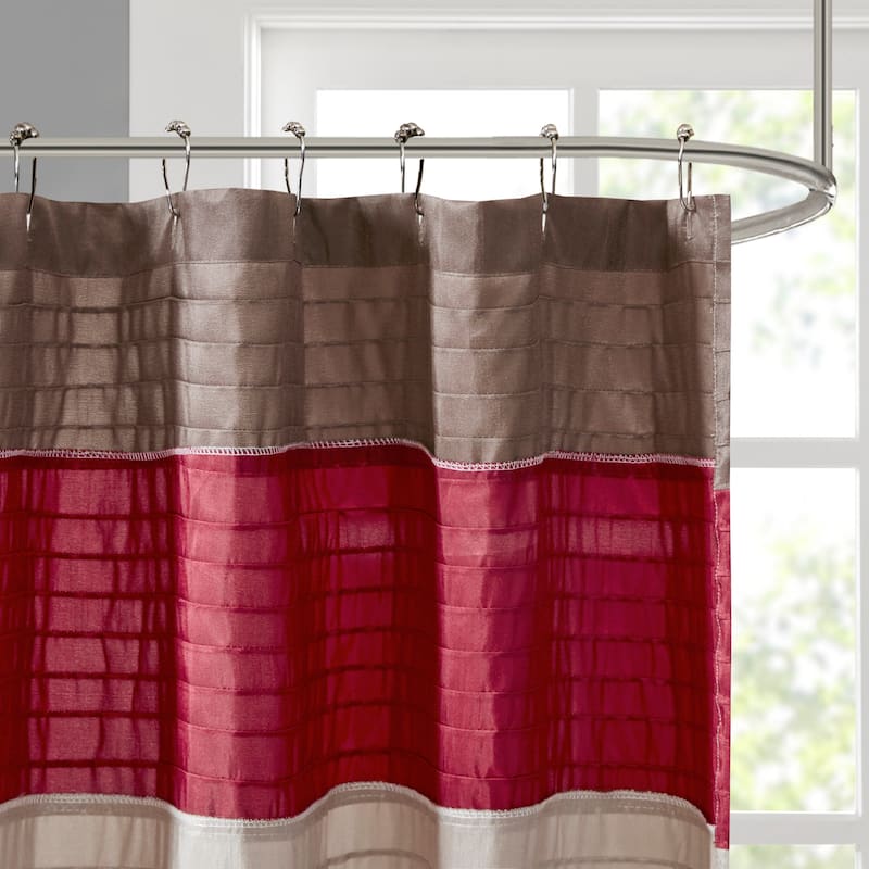 Madison Park Amherst Faux Silk Shower Curtain