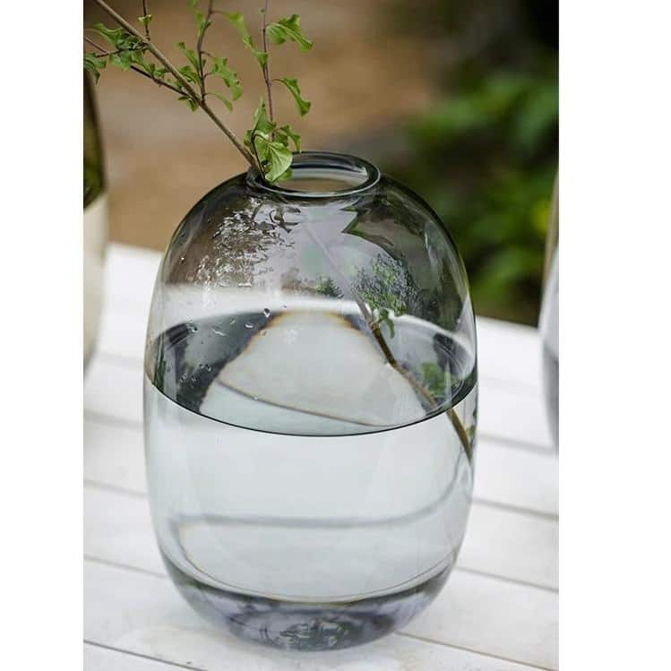 RusticReach Modern Clear Glass Vase