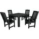 preview thumbnail 4 of 20, Lehigh 5-Piece Outdoor Dining Set - 42" x 42" Table, Dining-height Black