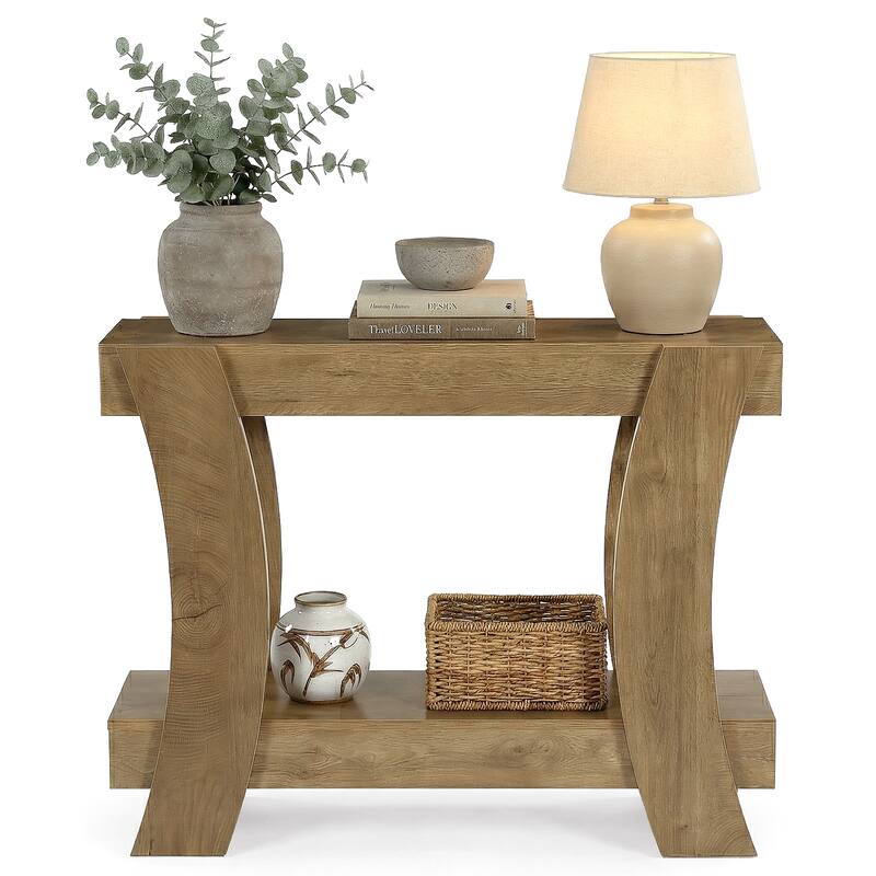 41.34" Farmhouse Console Table, Long Sofa Table Behind Couch